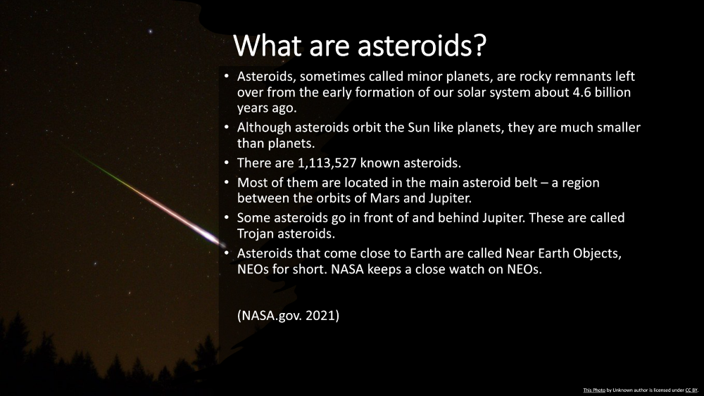 What are asteroids? Page 4